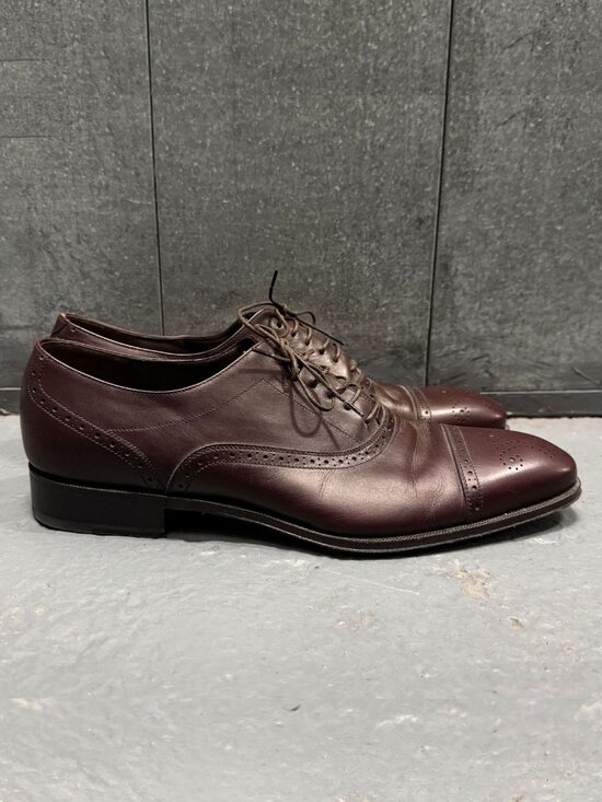 SALVATORE FERRAGAMO Lavorazione Originale Brown Wingtip Leather Shoes Sz 10 D main image 8
